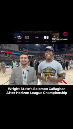 Video thumbnail for video titled Solomon Callaghan After Horizon League Championship 