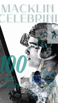 Video thumbnail for video titled Macklin Celebrini reaches 100 NHL points