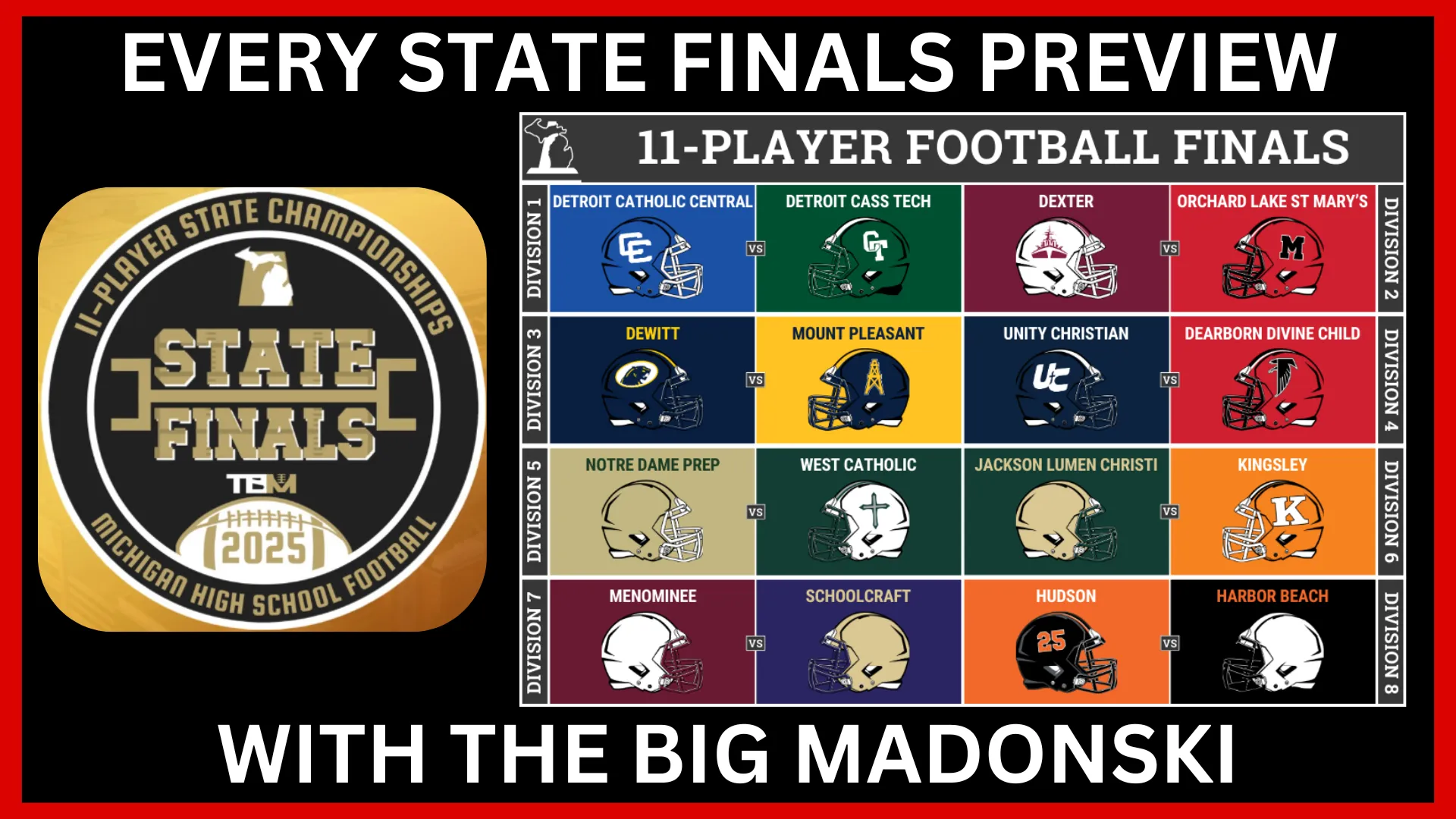 Video thumbnail for video titled Previewing Every State Championship Game with The Big Madonski