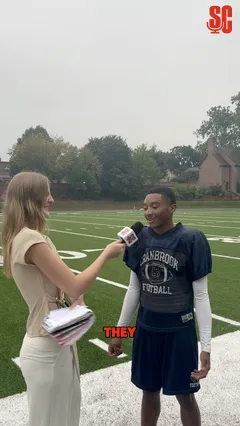 Video thumbnail for video titled Dahlia Dimmer interviews Cranbrook linebacker Kamal McGowan