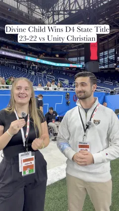 Video thumbnail for video titled Divine Child Wins D4 State Title!