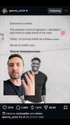 Video thumbnail for video titled Giannis Holding Shares in Kalshi is WRONG