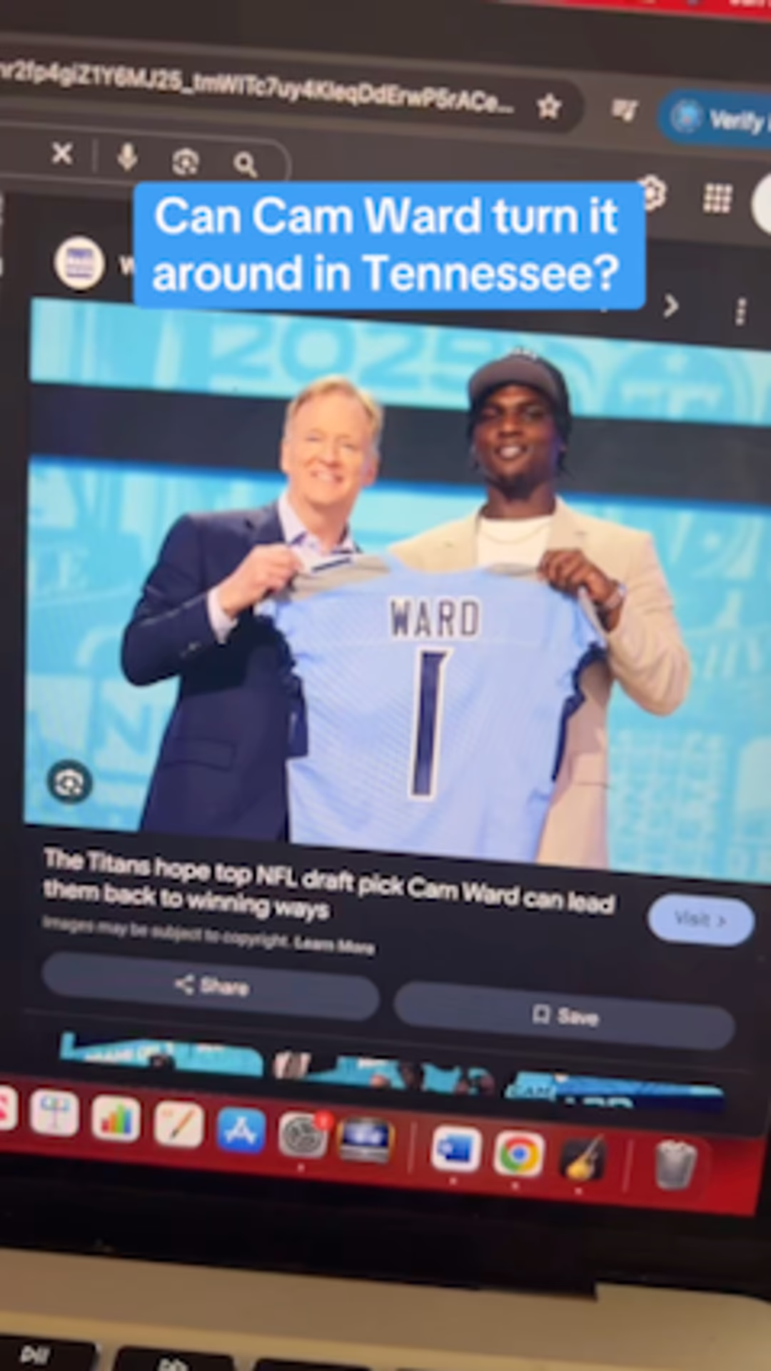 Video thumbnail for video titled Why Cam Ward will significantly improve the Titans