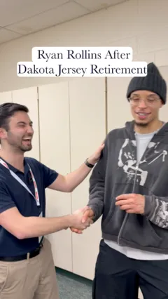 Video thumbnail for video titled Ryan Rollins After Dakota Jersey Retirement 