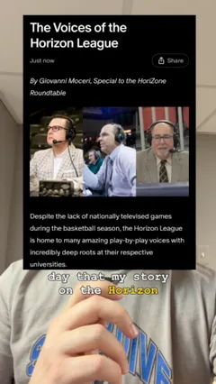 Video thumbnail for video titled The Voices of the Horizon League Story Release!